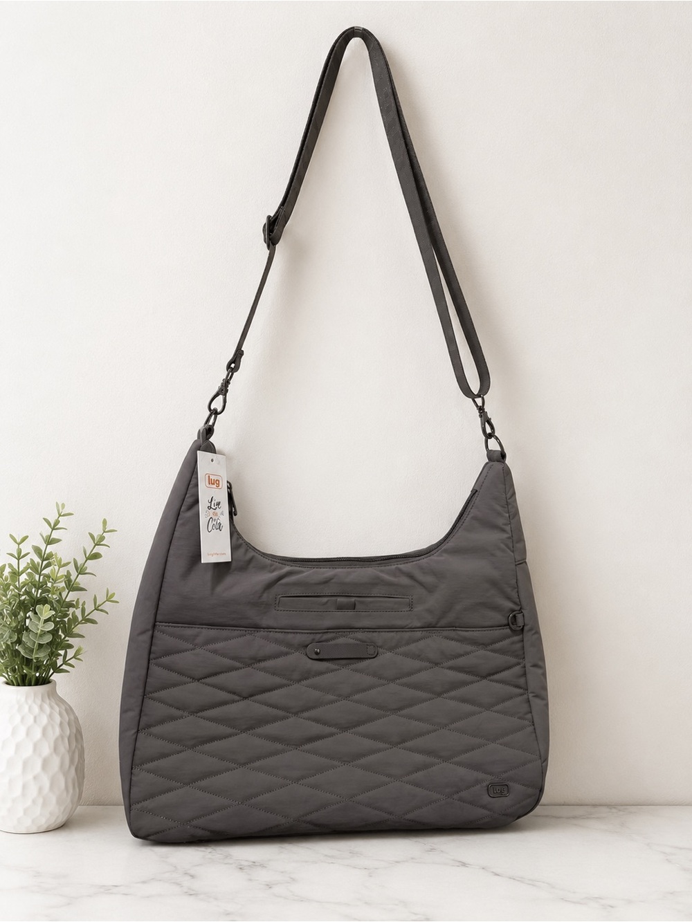 Lug Balsa CloudGo Hobo Crossbody Bag - Storm Gray